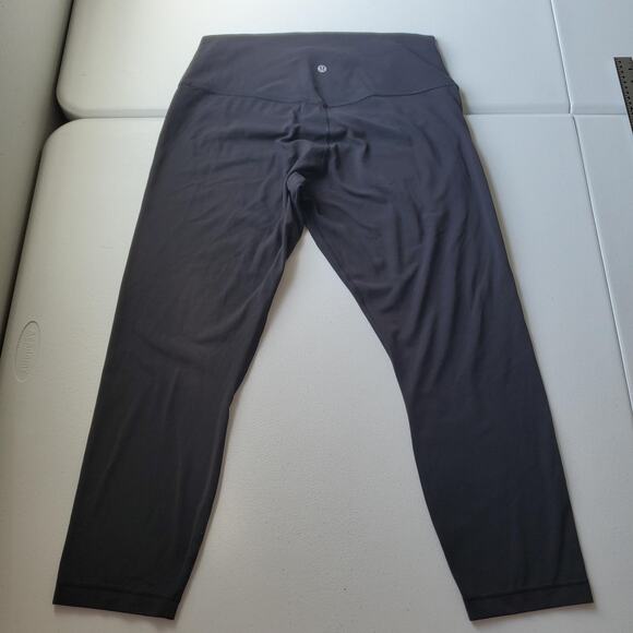 Lululemon Align Crop Leggings Womens 14 Gray High Rise 21" Yoga Pants Athletic - Picture 2 of 9